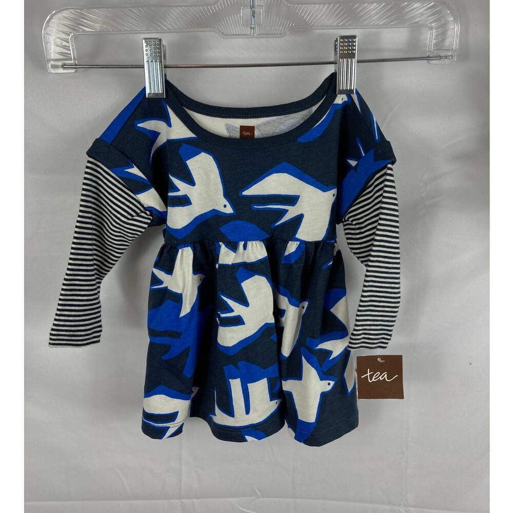 NWT tea patterned dress 3-6 months